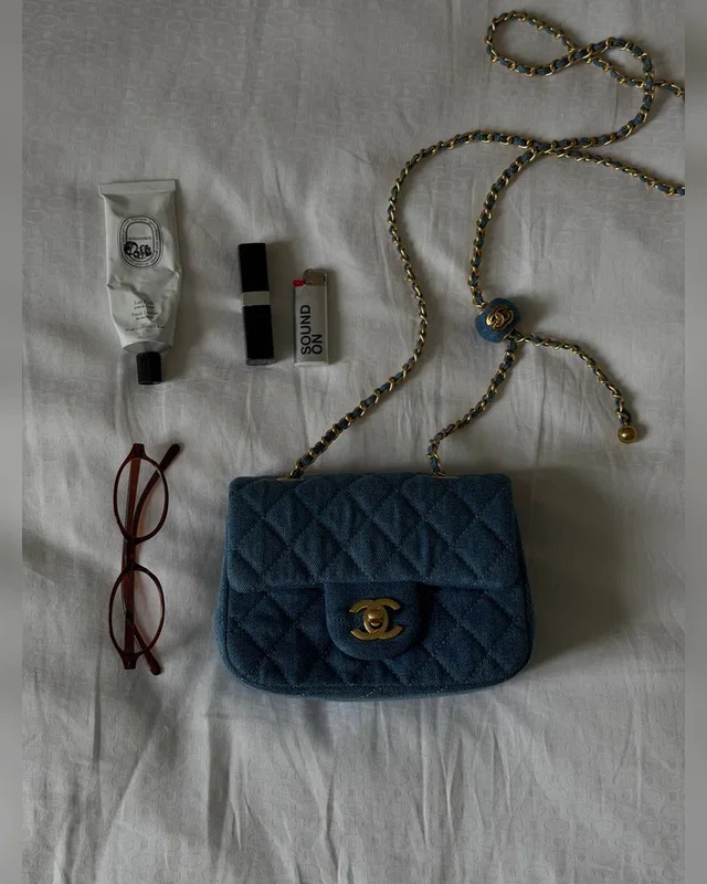 Chanel CC Mini Flap Bag in Denim Gold Hardware 17 х 12 х 7 см — головне фото товару