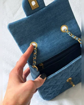 Chanel CC Mini Flap Bag in Denim Gold Hardware 17 х 12 х 7 см — головне фото товару