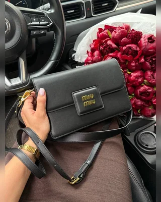 Miu Miu Shoulder Leather Bag Black [оригінальна коробка] 24.5 x 16.5 x 6 — головне фото товару