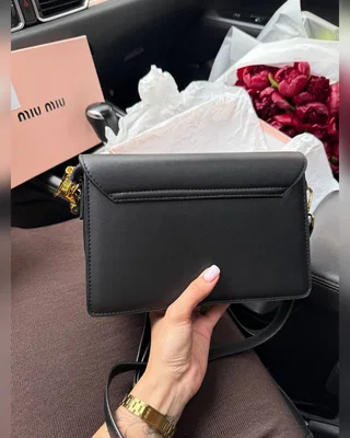 Miu Miu Shoulder Leather Bag Black [оригінальна коробка] 24.5 x 16.5 x 6 — головне фото товару