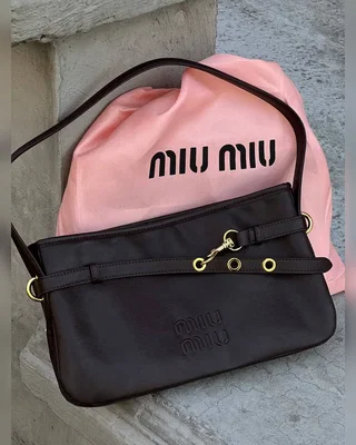 Miu Miu Aventure Nappa Leather Bag Chocolate [пильник звичайна коробка] — головне фото товару