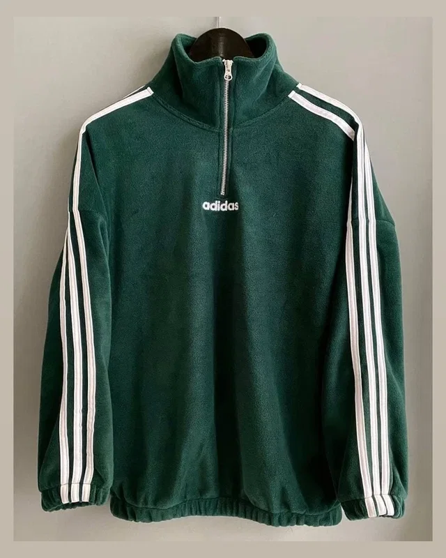 Adidas Зелений флисовый Світшот — головне фото товару