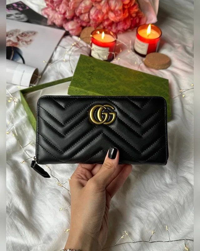 Gucci GG Marmont Zip Around Wallet Black 20 х 10 х 3 — головне фото товару