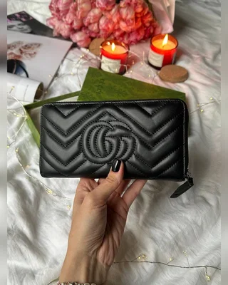 Gucci GG Marmont Zip Around Wallet Black 20 х 10 х 3 — головне фото товару