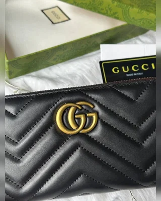Gucci GG Marmont Zip Around Wallet Black 20 х 10 х 3 — головне фото товару