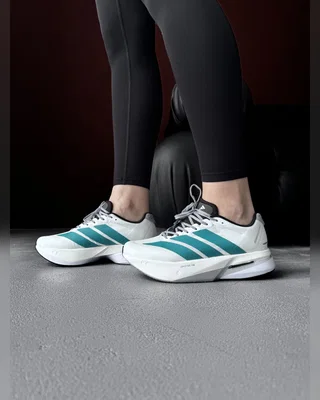Adidas Adizero Boston 13 White Pure Teal — головне фото товару
