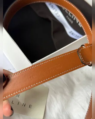 Celine Triomphe Belt Brown Gold — головне фото товару