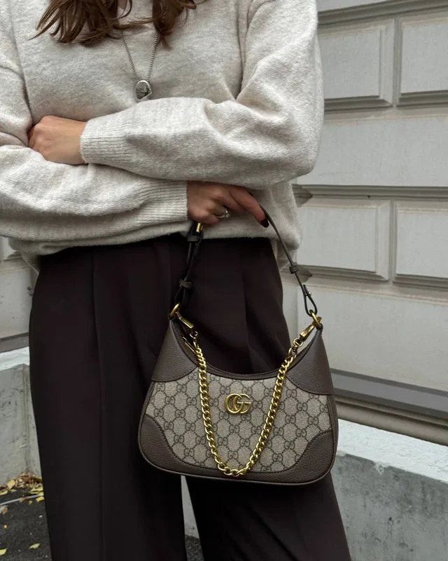 Gucci Aphrodite Small Shoulder Bag Brown [бренд коробка] 25 х 13 х 7 — головне фото товару