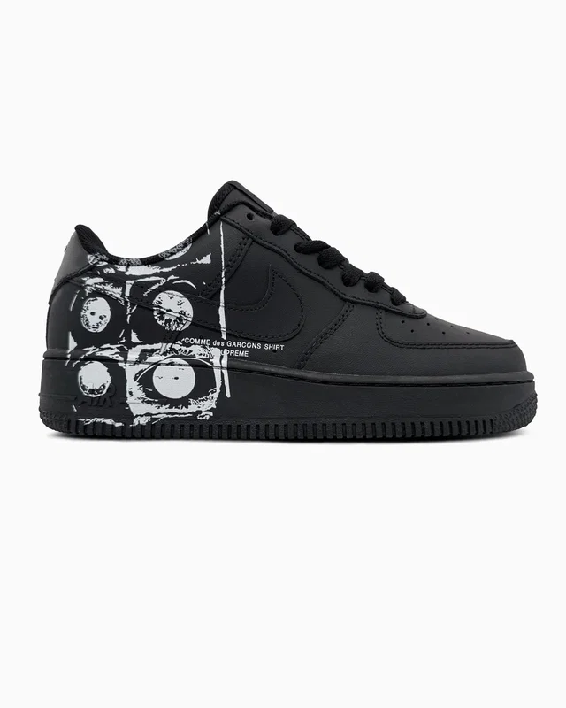 Comme des Garçons Nike Air Force 1 Low х Comme des Garçons Supreme Black — головне фото товару