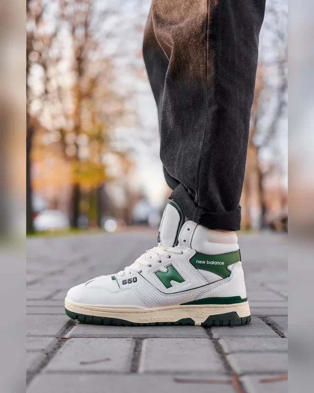 New Balance 650 Hight White Green Fur — головне фото товару