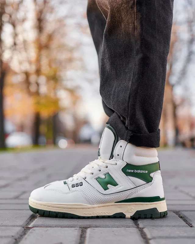 New Balance 650 Hight White Green Fur — головне фото товару