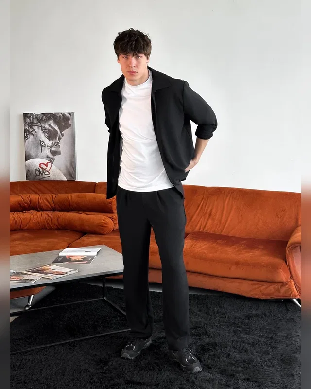 Sane Штани Сорочка (креп чорний) — головне фото товару