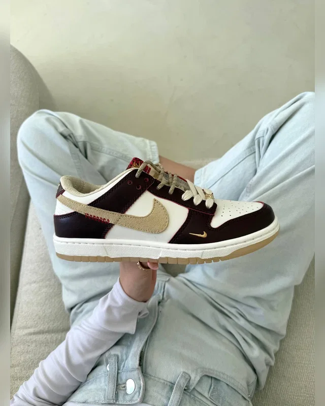 Nike dunk LX white maroon — головне фото товару