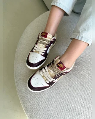 Nike dunk LX white maroon — головне фото товару