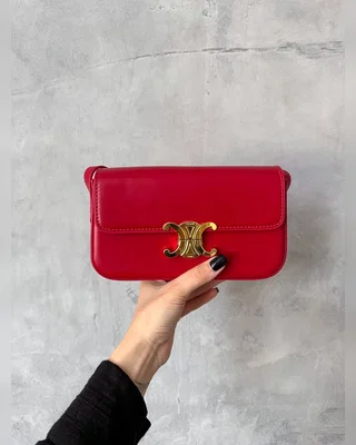 Celine Shoulder Bag Claude In Shiny Calfskin Burgundy [звичайна брендована коробка] — головне фото товару
