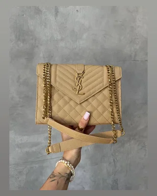 Saint Laurent Leather Envelope Chain Bag Beige 24 х 19 х 5 — головне фото товару