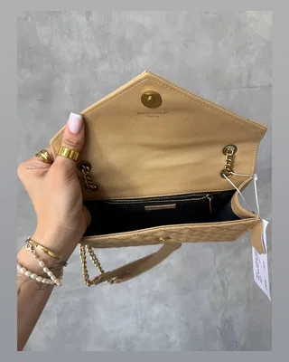 Saint Laurent Leather Envelope Chain Bag Beige 24 х 19 х 5 — головне фото товару