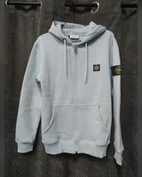 Stone Island Зіпка Stone Island на флісі блакитна — головне фото товару