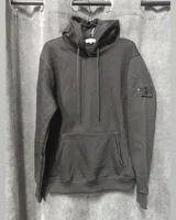 Stone Island Худі на флісі чорна — головне фото товару