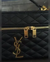 Saint Laurent Gaby Vanity Leather Shoulder Bag Black (Текстурна шкіра) 18 x 11 x 7 — головне фото товару