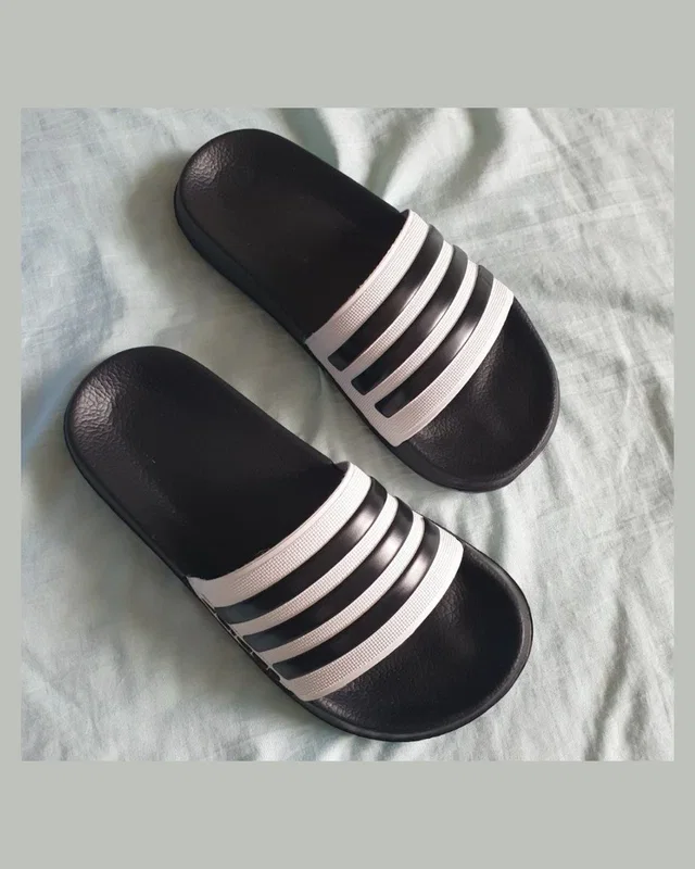Adidas Slides •Black White• — головне фото товару
