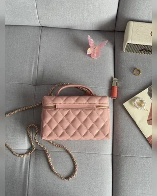Chanel Caviar Quilted CC Top Handle Long Vanity Pink 20 х 12 х 6(нюанс) — головне фото товару