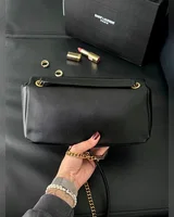 Saint Laurent Calypso In Plunged Lambskin Black 25 х 14 х 7 — головне фото товару