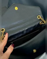 Saint Laurent Calypso In Plunged Lambskin Black 25 х 14 х 7 — головне фото товару