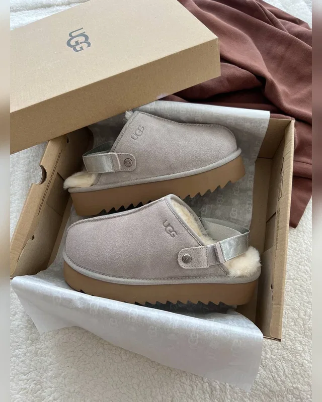 UGG Lanah Clog Brown Grey Platform — головне фото товару