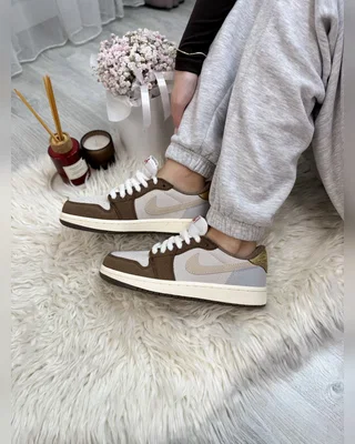 Nike 1 low brown white premium — головне фото товару