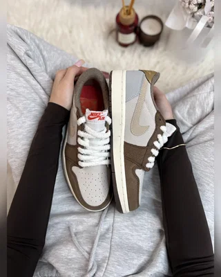 Nike 1 low brown white premium — головне фото товару