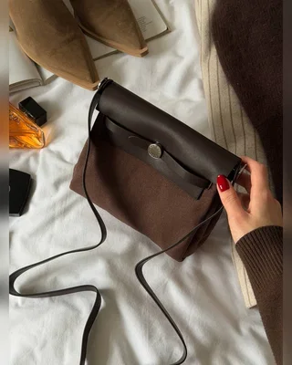 Hermes Herbag Zip 20 Bag Dark Brown 20 х 16 х 7 — головне фото товару
