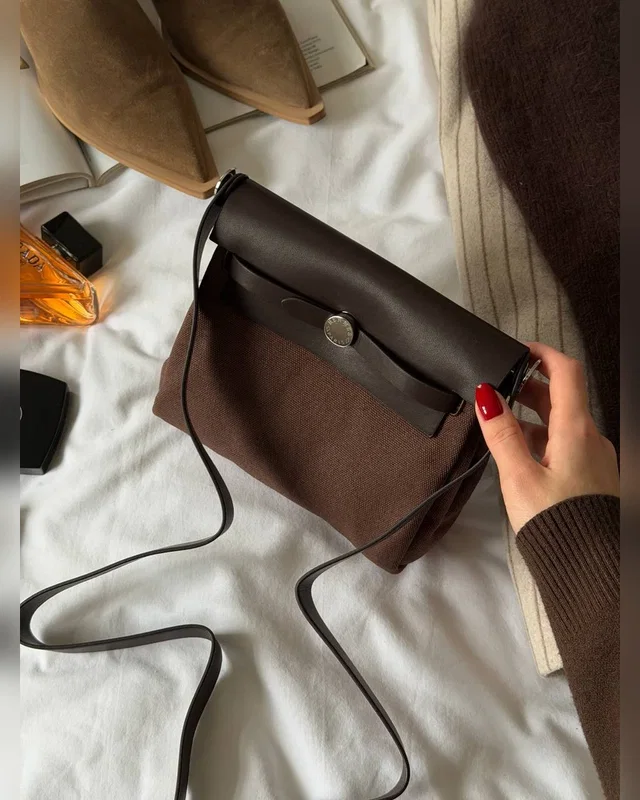 Hermes Herbag Zip 20 Bag Dark Brown 20 х 16 х 7 — головне фото товару