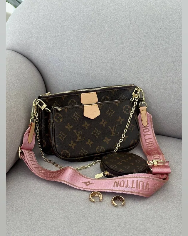 Louis Vuitton Multi Pochette Brown/Pink [бренд коробка] 24 x 13,5 x 4 — головне фото товару
