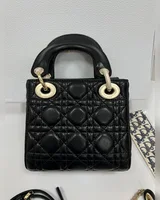 Dior Mini Lady Dior Bag Black/Gold 17 х 15 х 6 — головне фото товару