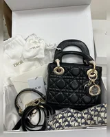 Dior Mini Lady Dior Bag Black/Gold 17 х 15 х 6 — головне фото товару