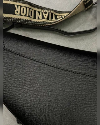Dior Christian Dior Saddle Bag With Strap Total Black [коробка кришка дно] 27 x 18 x 6 — головне фото товару