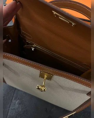 Hermes Hermès Kelly 30 Brown Canvas — головне фото товару