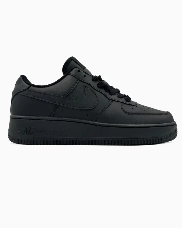 Nike Air Force 1 Classic Premium Black (Матова шкіра) — головне фото товару