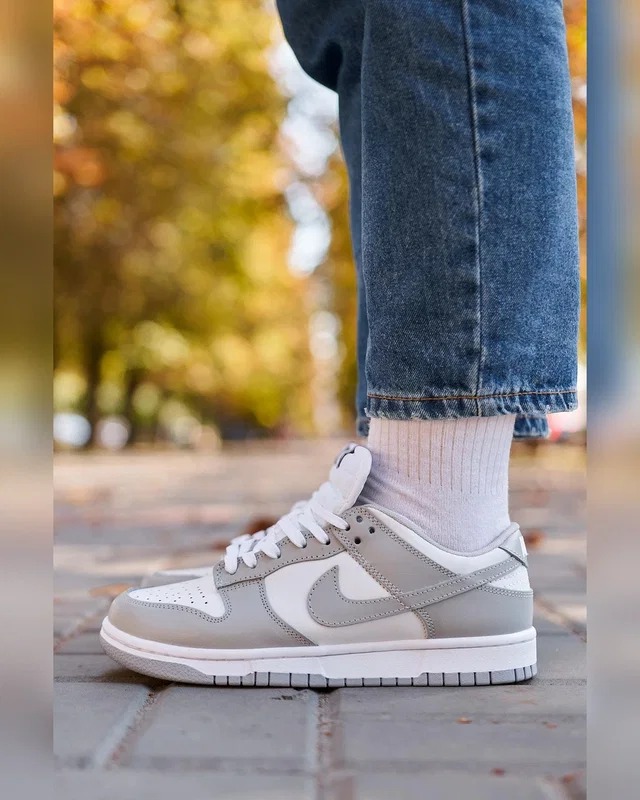 Nike SB Dunk Low White/Grey Textile — головне фото товару