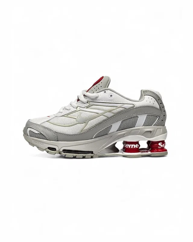 Supreme Nike Shox Ride 2 SP × Supreme • Light Grey White Red • — головне фото товару