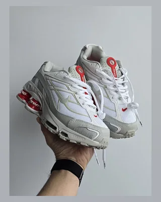 Nike x Supreme Shox Ride 2 SP • Light Grey White Red • — головне фото товару