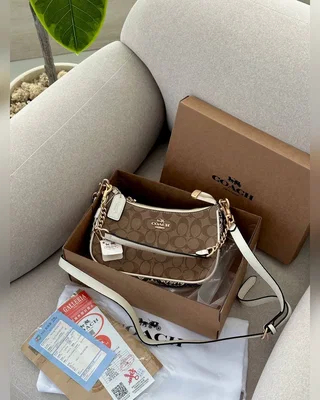 COACH ‎‎‎‎ Coach Teri Shoulder Bag In Signature Canvas Snake Brown [крафтова брендована коробка] 24 х 14 х 6 5 — головне фото товару