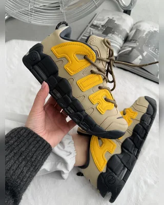 Nike Air More Uptempo 96 Brown Black Yellow — головне фото товару