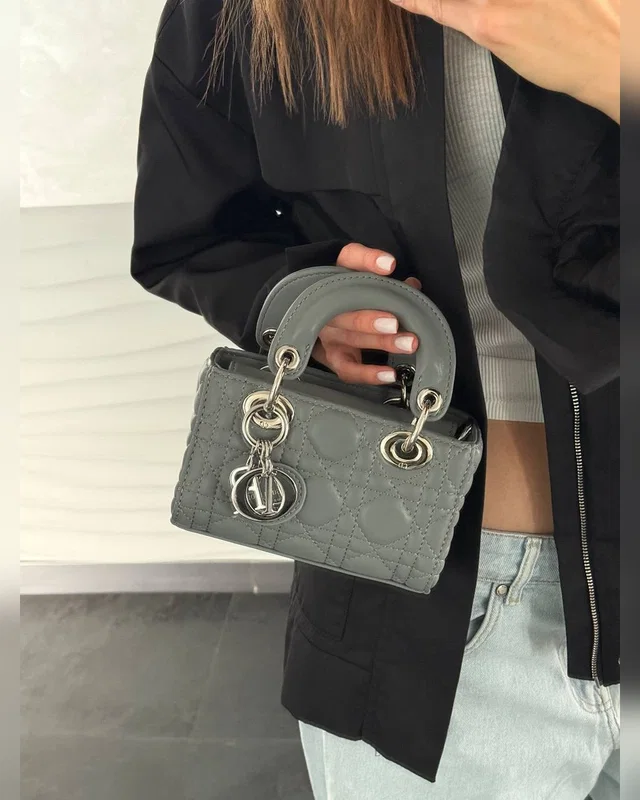 Dior Lady D Joy Micro Bag Grey [оригінальна коробка] — головне фото товару