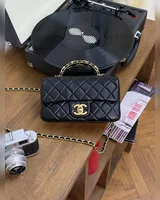 Chanel Mini Rectangular Flap Bag with Top Handle Black 19 х 10 х 6 см — головне фото товару
