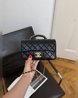 Chanel Mini Rectangular Flap Bag with Top Handle Black 19 х 10 х 6 см — головне фото товару