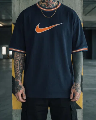 Nike Футболка Nike лого синя — головне фото товару