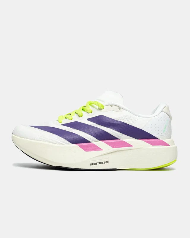 Adidas Adizero Evo SL «Cloud White Collegiate Purple Lime Burst» — головне фото товару