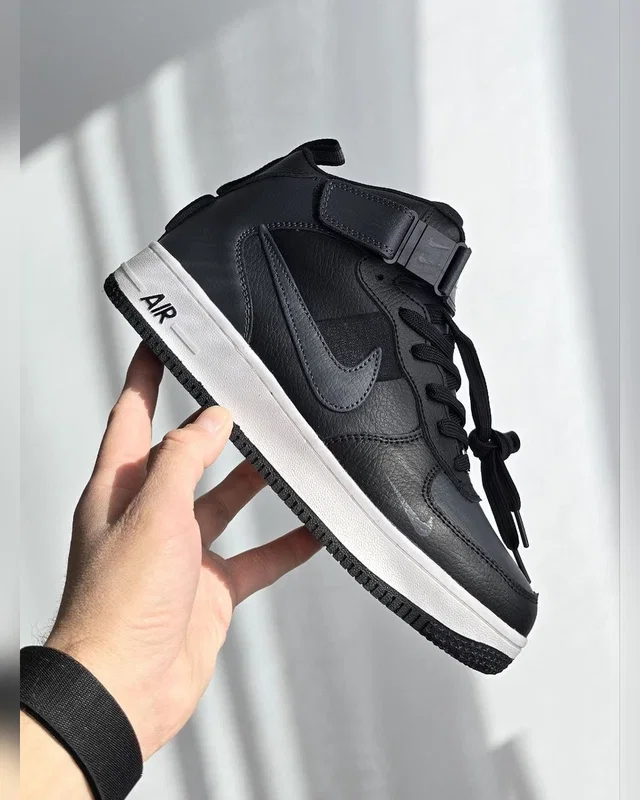 Nike Air Force Utility Fur Black Gray — головне фото товару